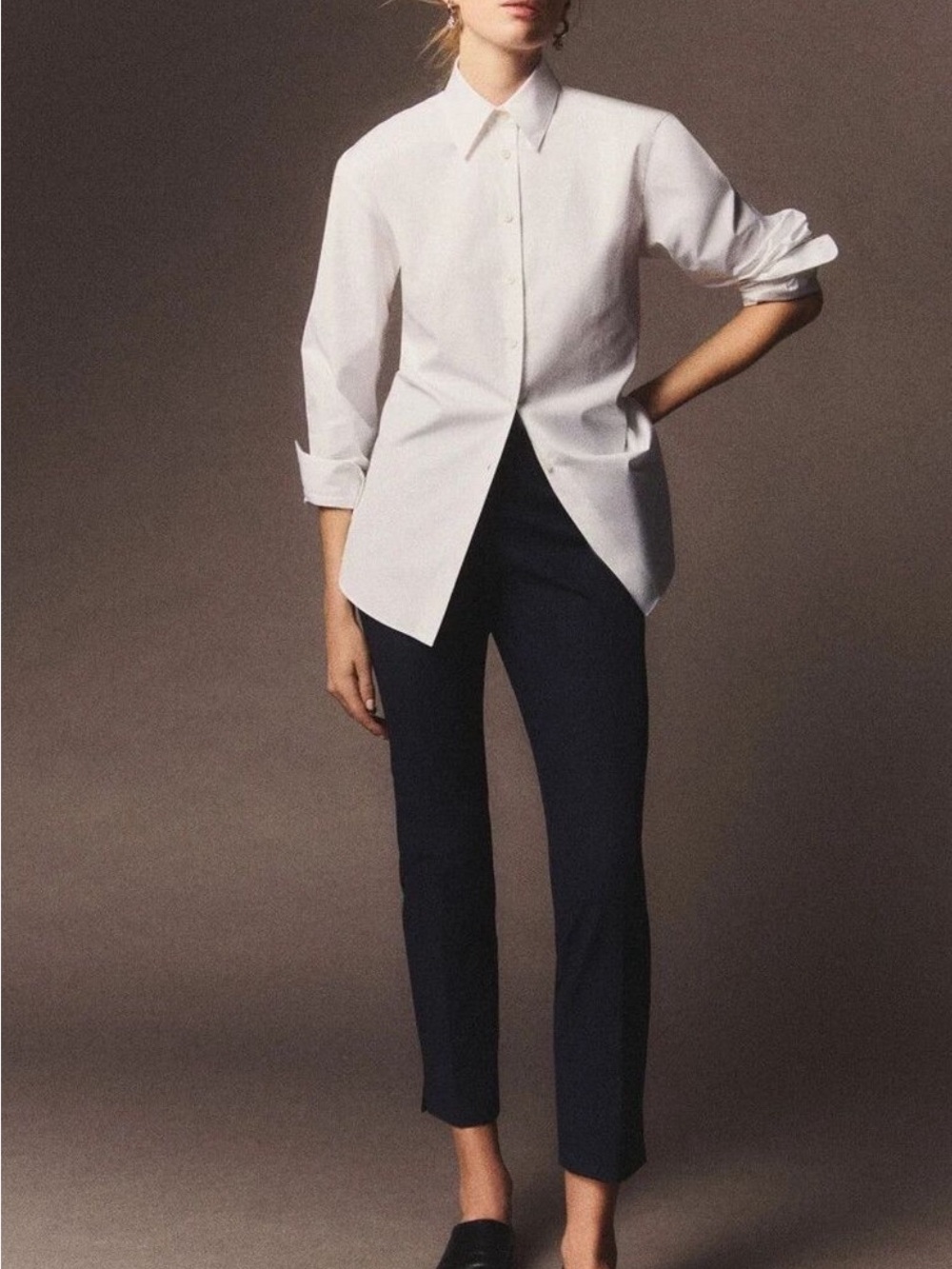 Lafayette 148 New York Navy Slim Ankle Pants 98% Virgin Wool
